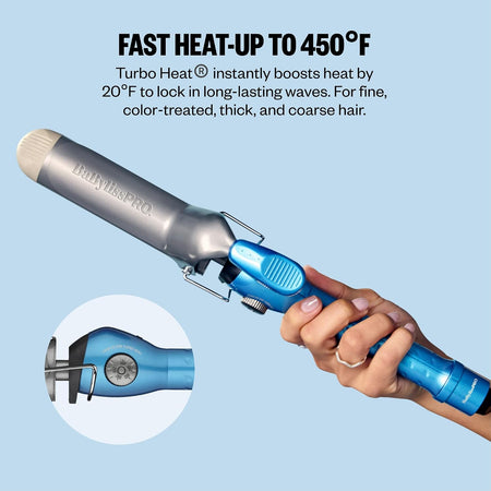 BaBylissPRO Nano Titanium 1 1/2" Spring Curling Iron