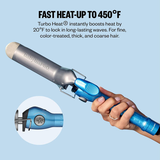 BaBylissPRO Nano Titanium 1 1/2" Spring Curling Iron