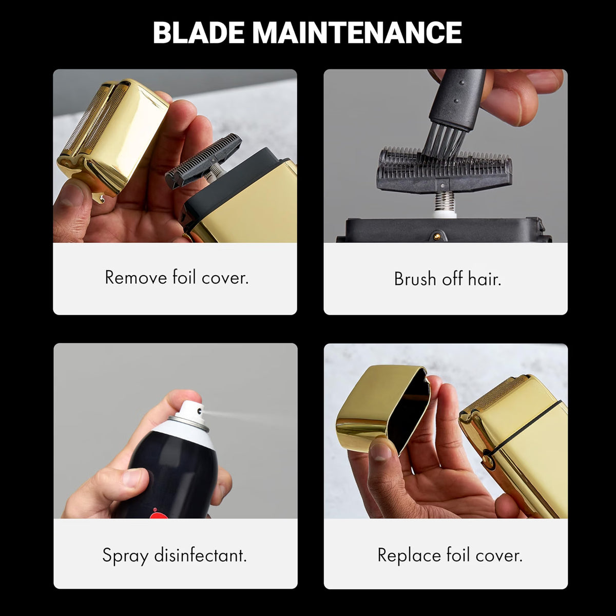BaBylissPRO® FOILFX02™ Cord/Cordless Metal Double-Foil Shaver (Rose Gold)