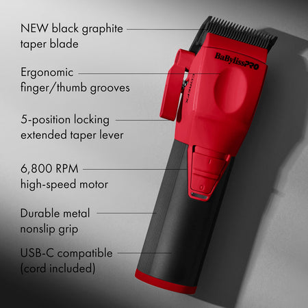 BaBylissPRO COREFX Clipper (Red)