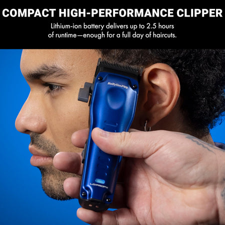 BaBylissPRO LO-PROFX Compact Series Clipper & Trimmer (Blue)