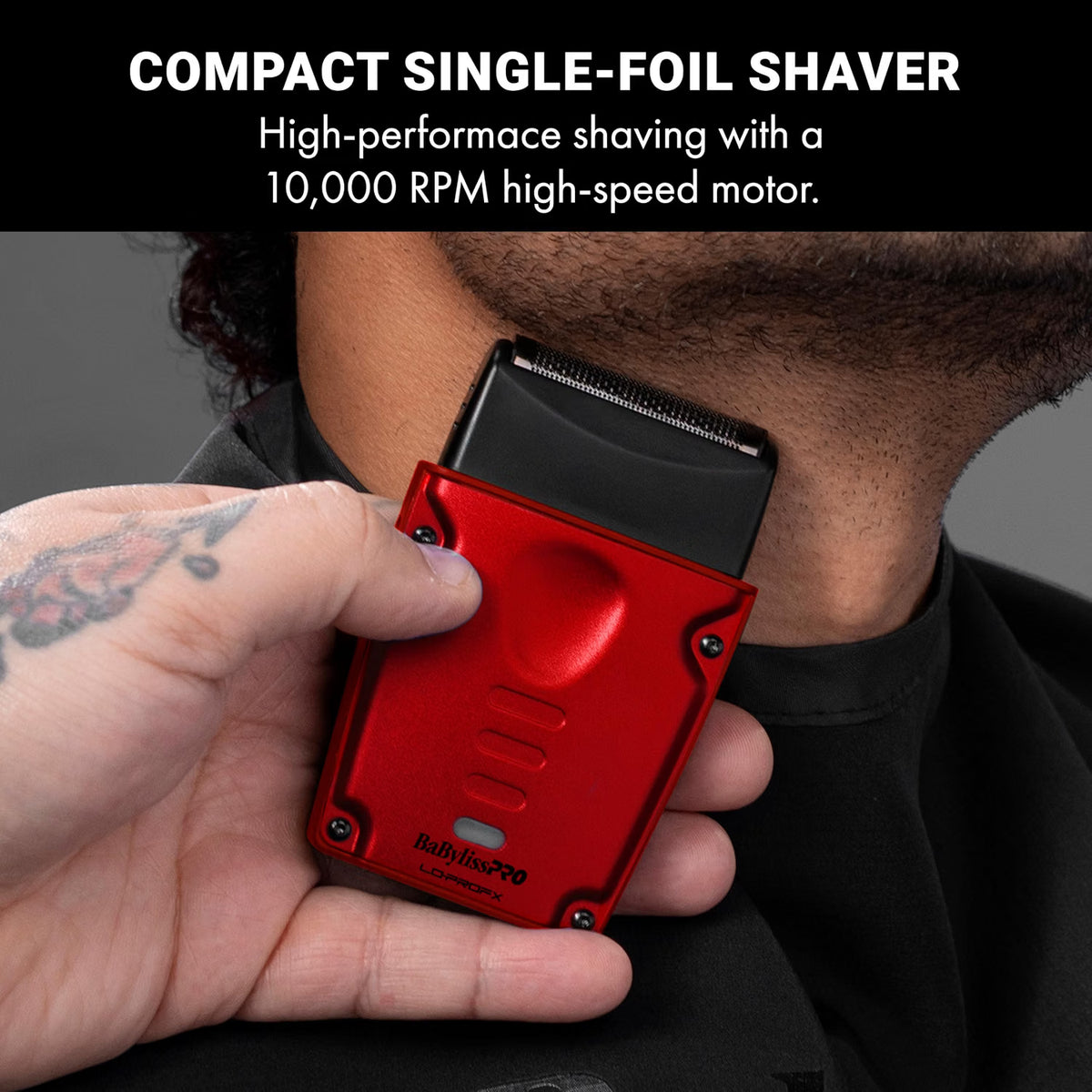 BaBylissPRO® Limited Edition LO-PROFX Compact Single-Foil Shaver (Red)