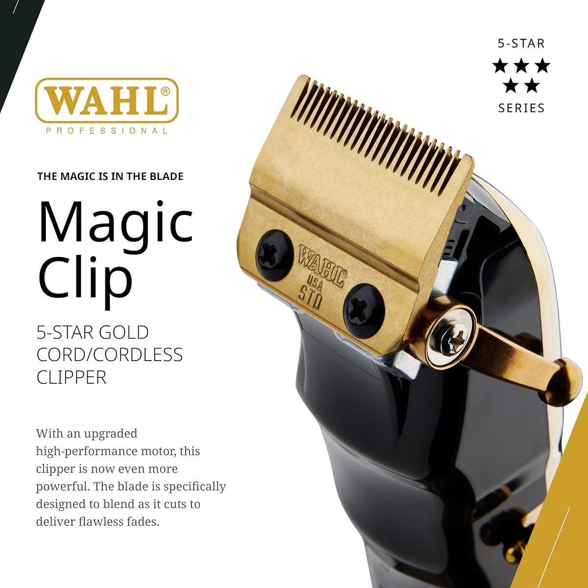 Wahl 5 Star Magic Clip Cordless Clipper (Gold)