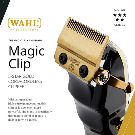 Wahl 5 Star Magic Clip Cordless Clipper (Gold)
