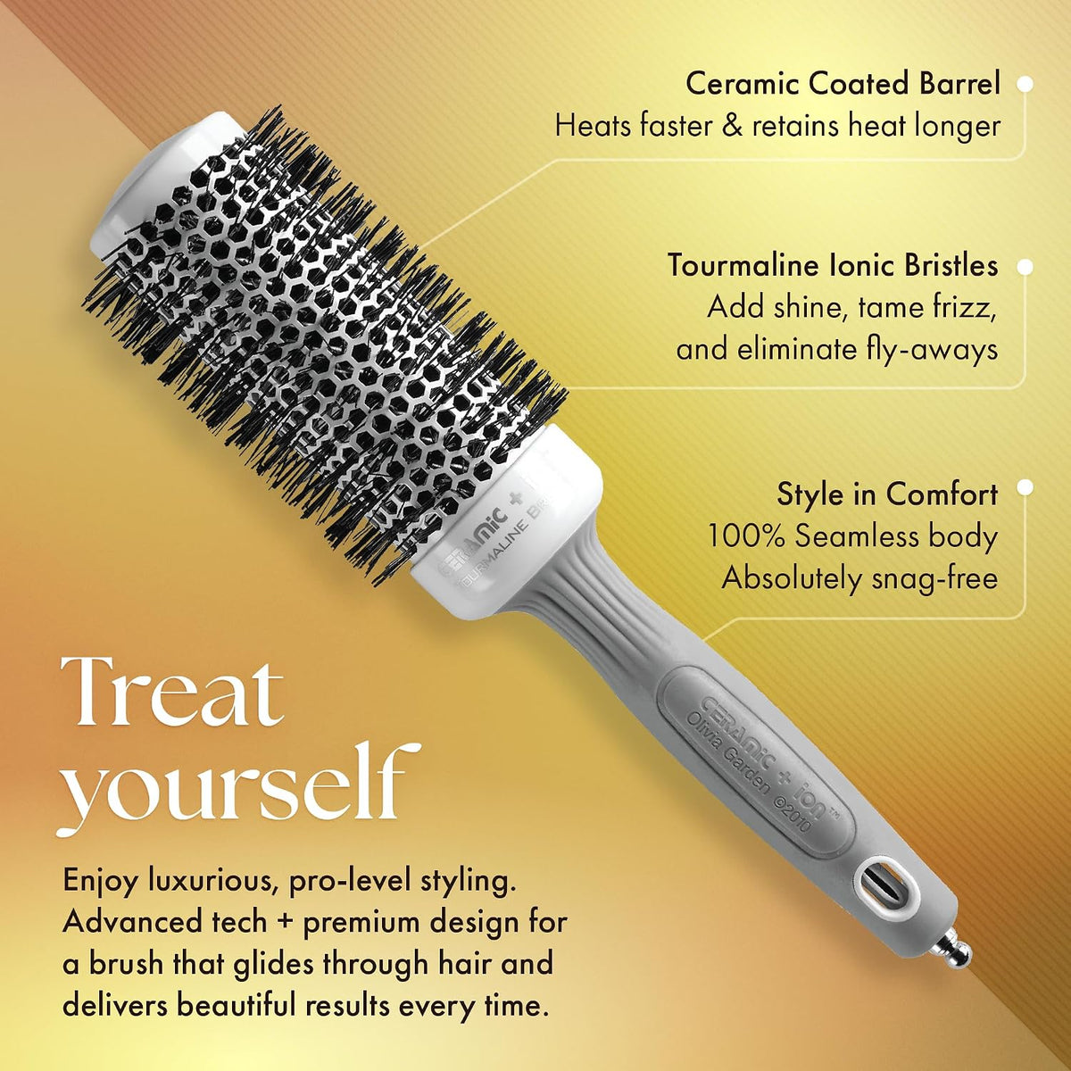 Olivia Garden Ceramic + Ion Thermal Brush - (1 3/4")
