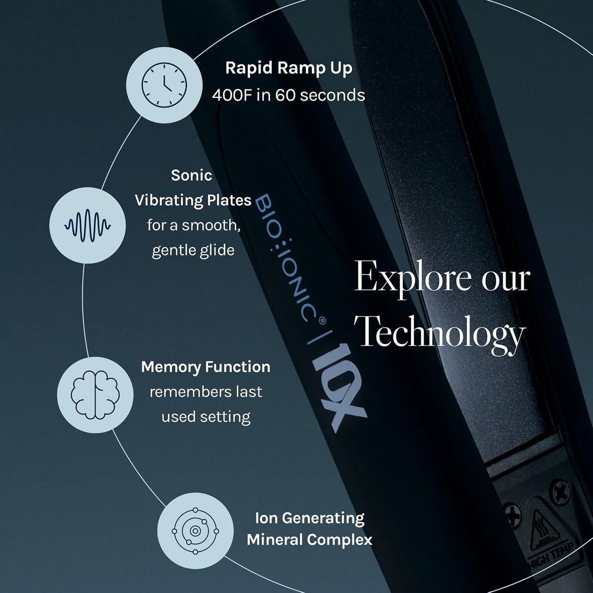 Bio Ionic 10X Styling Iron 1"