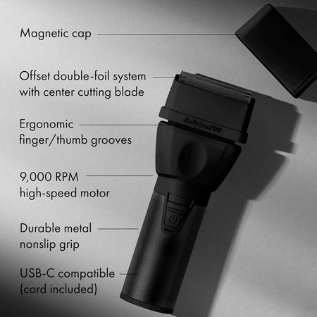 BaBylissPRO COREFX Double Foil Shaver (Black)
