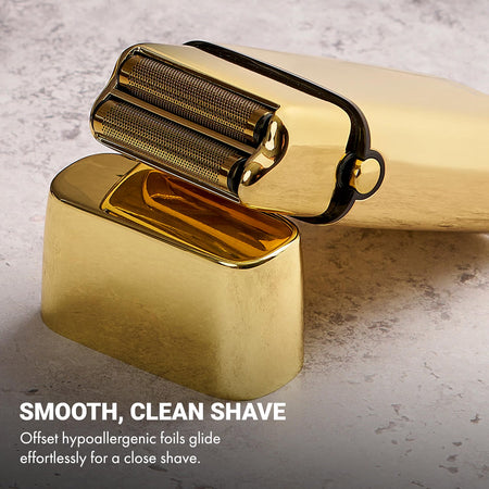 BaBylissPRO FOILFX02™ Cord/Cordless Metal Double-Foil Shaver (Gold)
