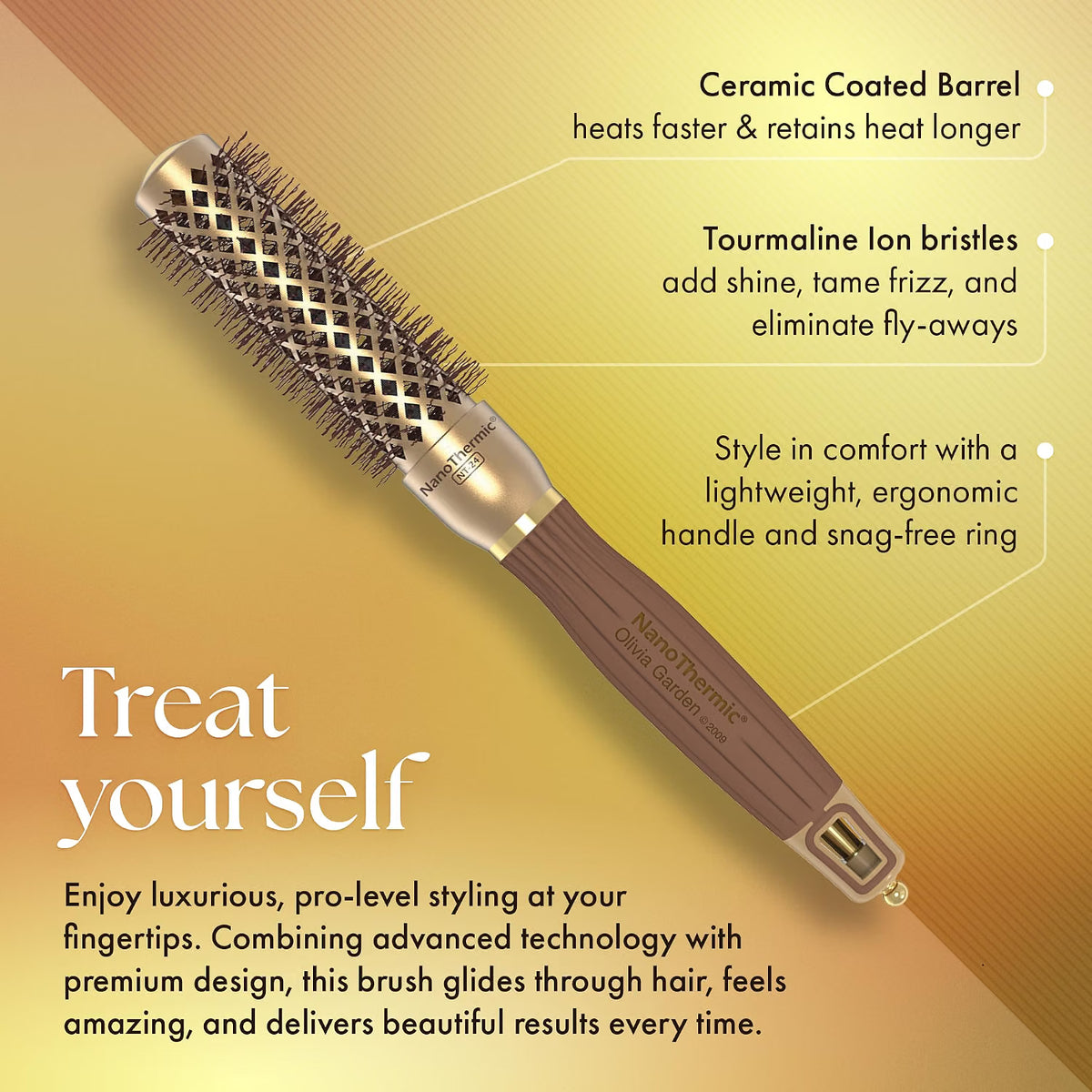 Olivia Garden NanoThermic Round Thermal Collection (6 Options)