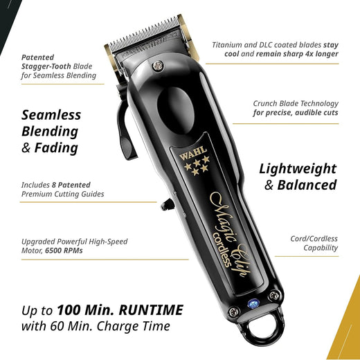 Wahl 5 Star Magic Cord/Cordless Clipper (Black)