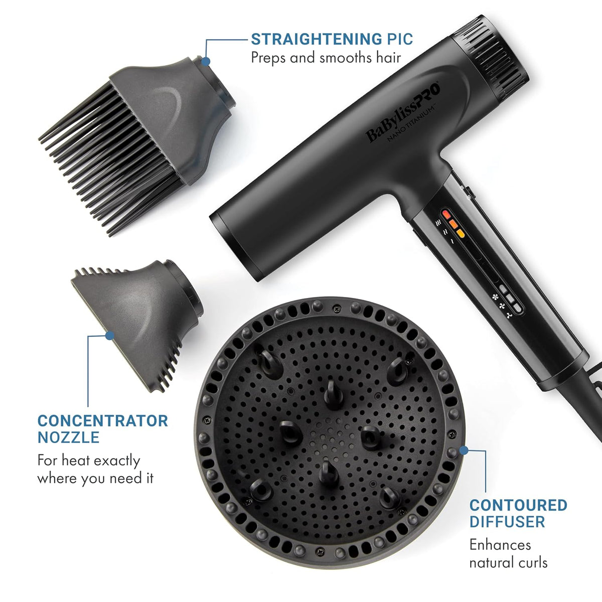 BaBylissPRO Nano Titanium Light Ionic Dryer