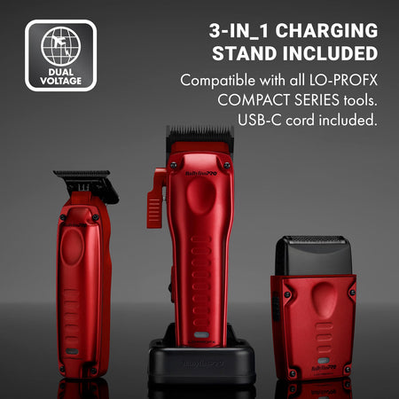 BaBylissPRO® Limited Edition LO-PROFX Compact Single-Foil Shaver (Red)