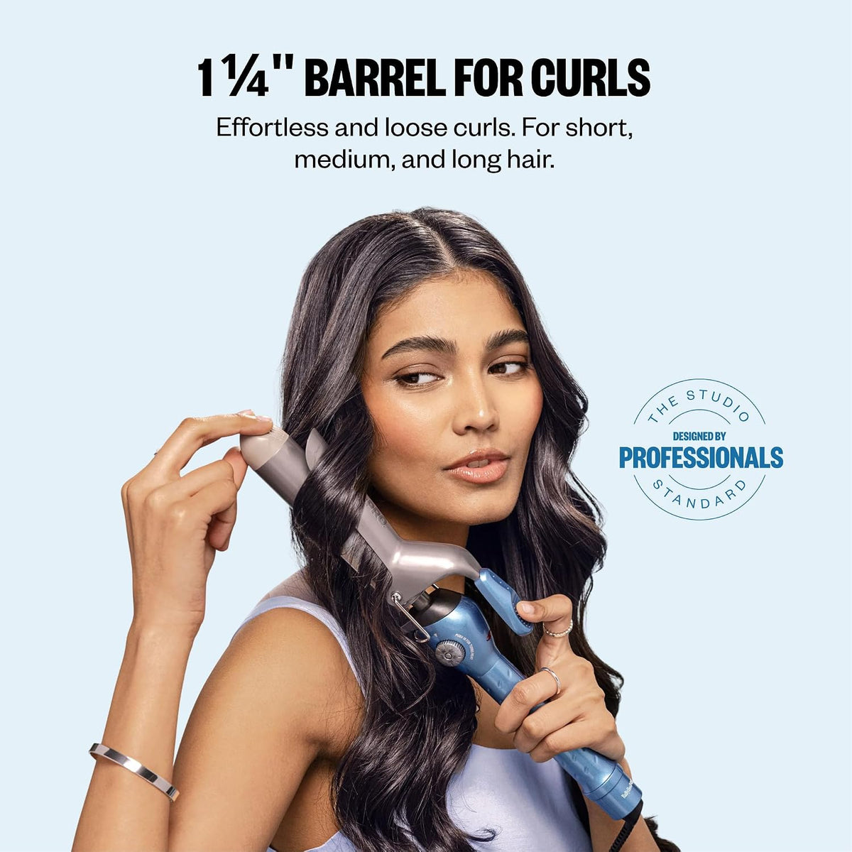 BaBylissPRO Nano Titanium 1 1/4" Spring Curling Iron