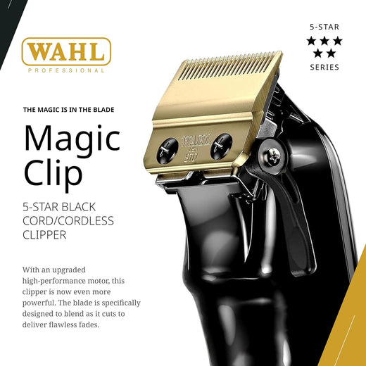 Wahl 5 Star Magic Cord/Cordless Clipper (Black)
