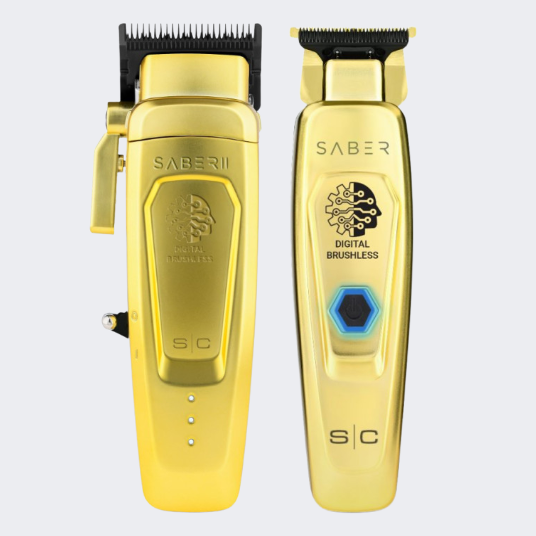 StyleCraft Saber II Clipper and Saber Professional Trimmer Gold Combo