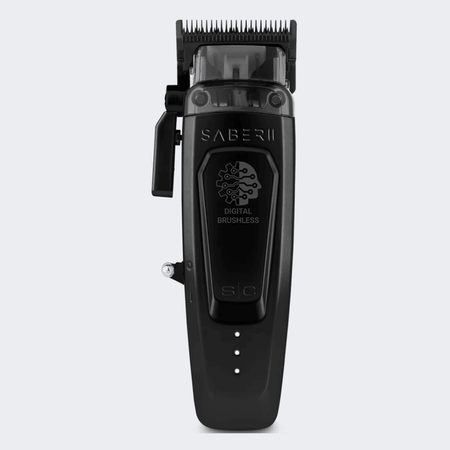 StyleCraft Saber 2.0 Cordless Modular Clipper w/ High-Torque Digital Brushless Motor - Black