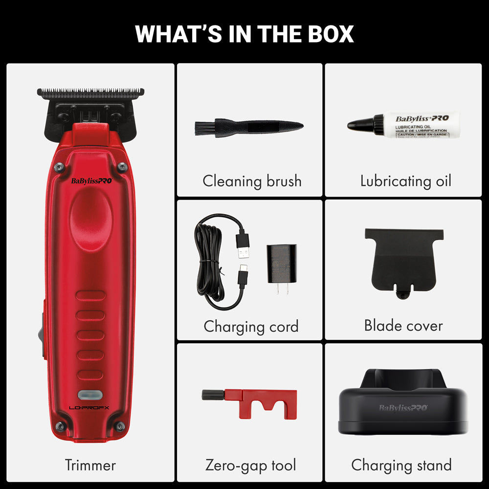 BaBylissPro LO-PROFX Compact Trimmer (Red)