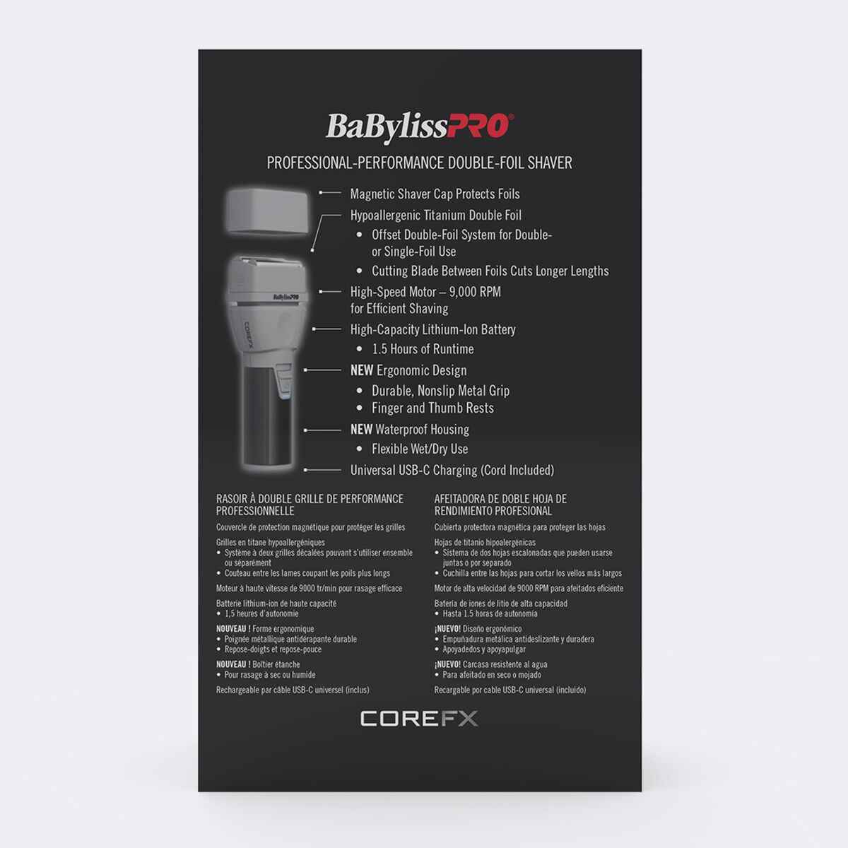 BaBylissPRO COREFX Double-Foil Shaver