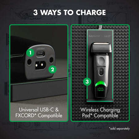 BaBylissPRO x Tomb45 Wireless Charging Foil Shaver (Black)