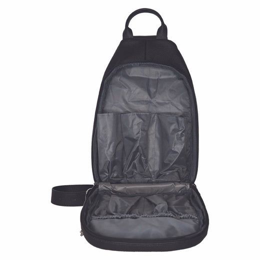 Vincent Black Leather Shoulder Bag (#VT10313)