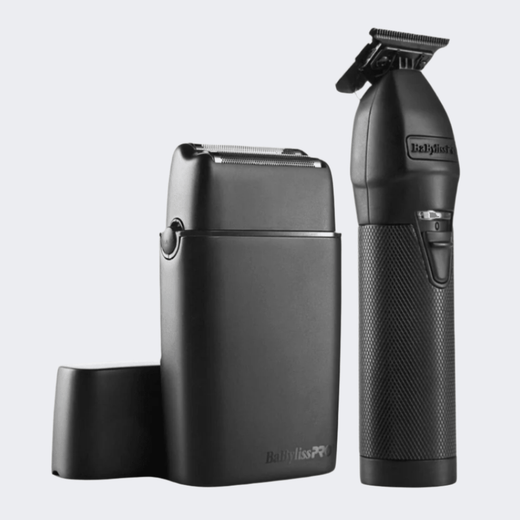 BabylissPro Black Trimmer & Double Foil Shaver Combo
