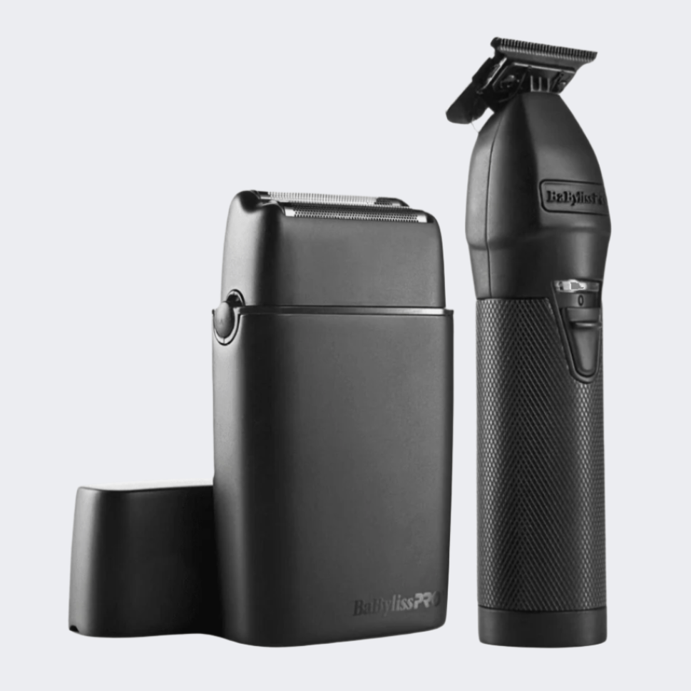 BabylissPro Black Trimmer & Double Foil Shaver Combo