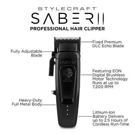StyleCraft Saber 2.0 Clipper (Black)